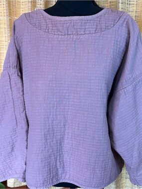 Vintage Naf-Naf Shirt Tan Cotton Large Boho